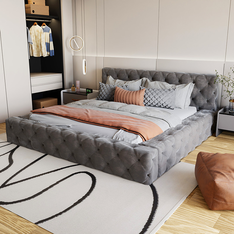 Interior Design Vintage Modern - Роскошная кровать Accent, скандинавская удобная креативная