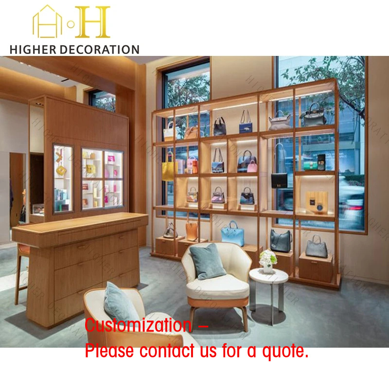 Interior Design Retail - Элитные кожаные сумки: витрины для розничной